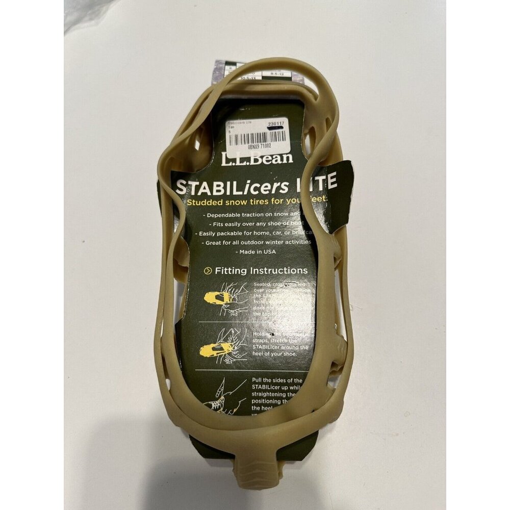 NWT LL Bean STABILicers LITE Ice Snow Traction Cleats Small 4-7 Men 5-8 Women
